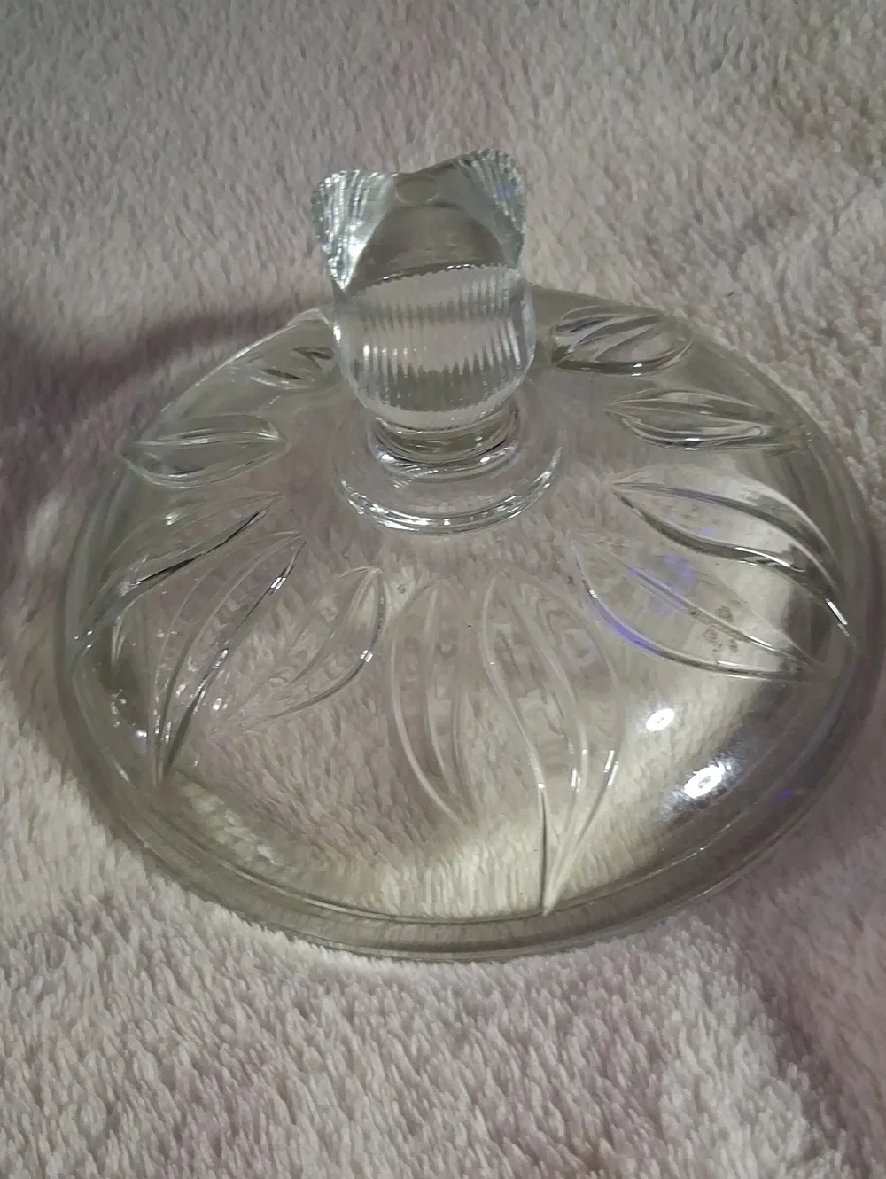 Clear Glass Tulip Glass Jar Lidded Candy Dish